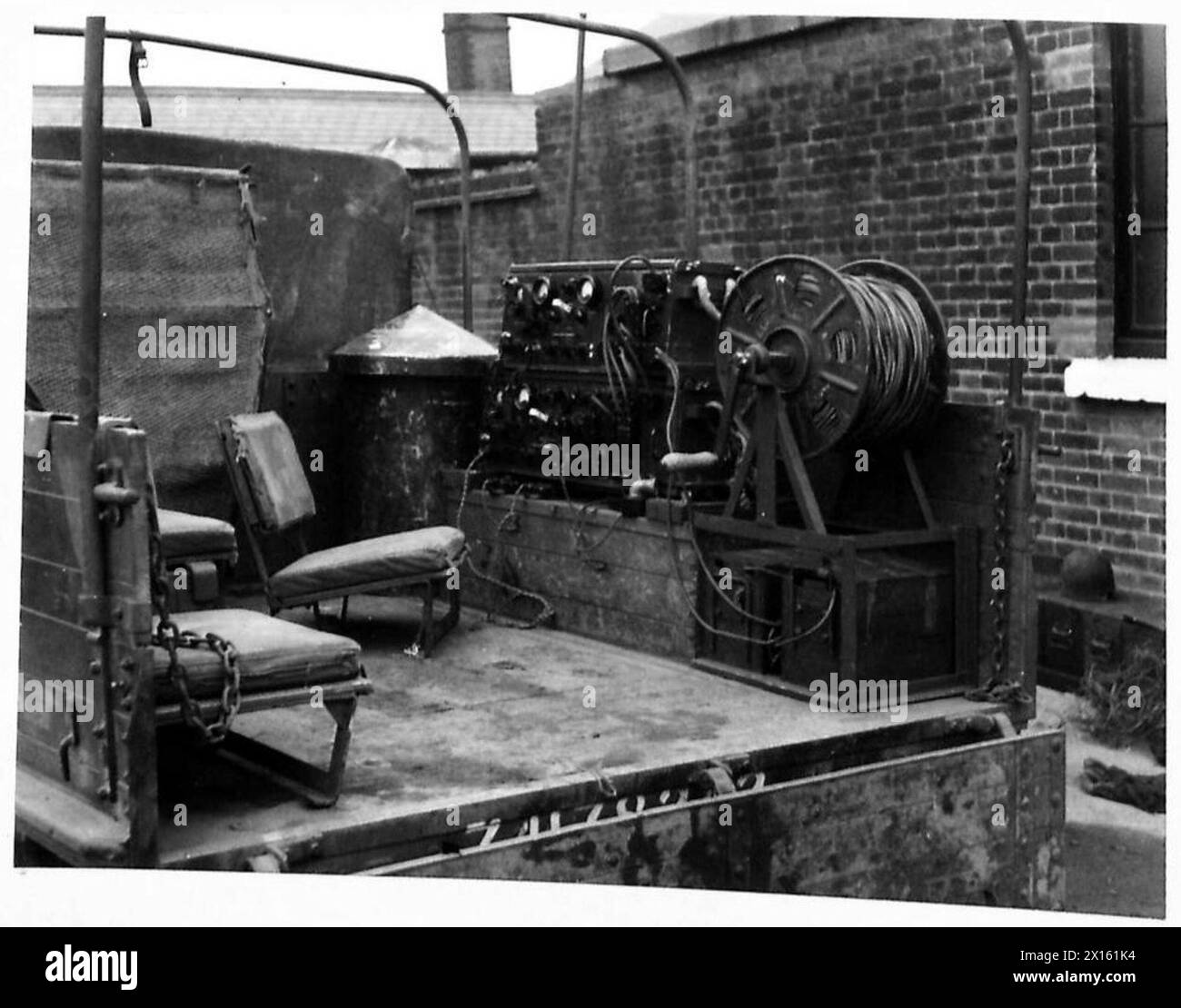 Sound Ranging Set General view of sound ranging equipment used by the British Army. The ...
