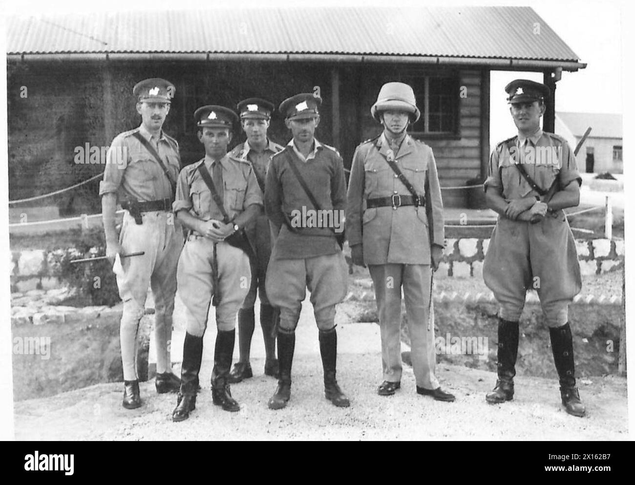 BRITISH TROOPS IN PALESTINE - Some of the officers of the Regiment