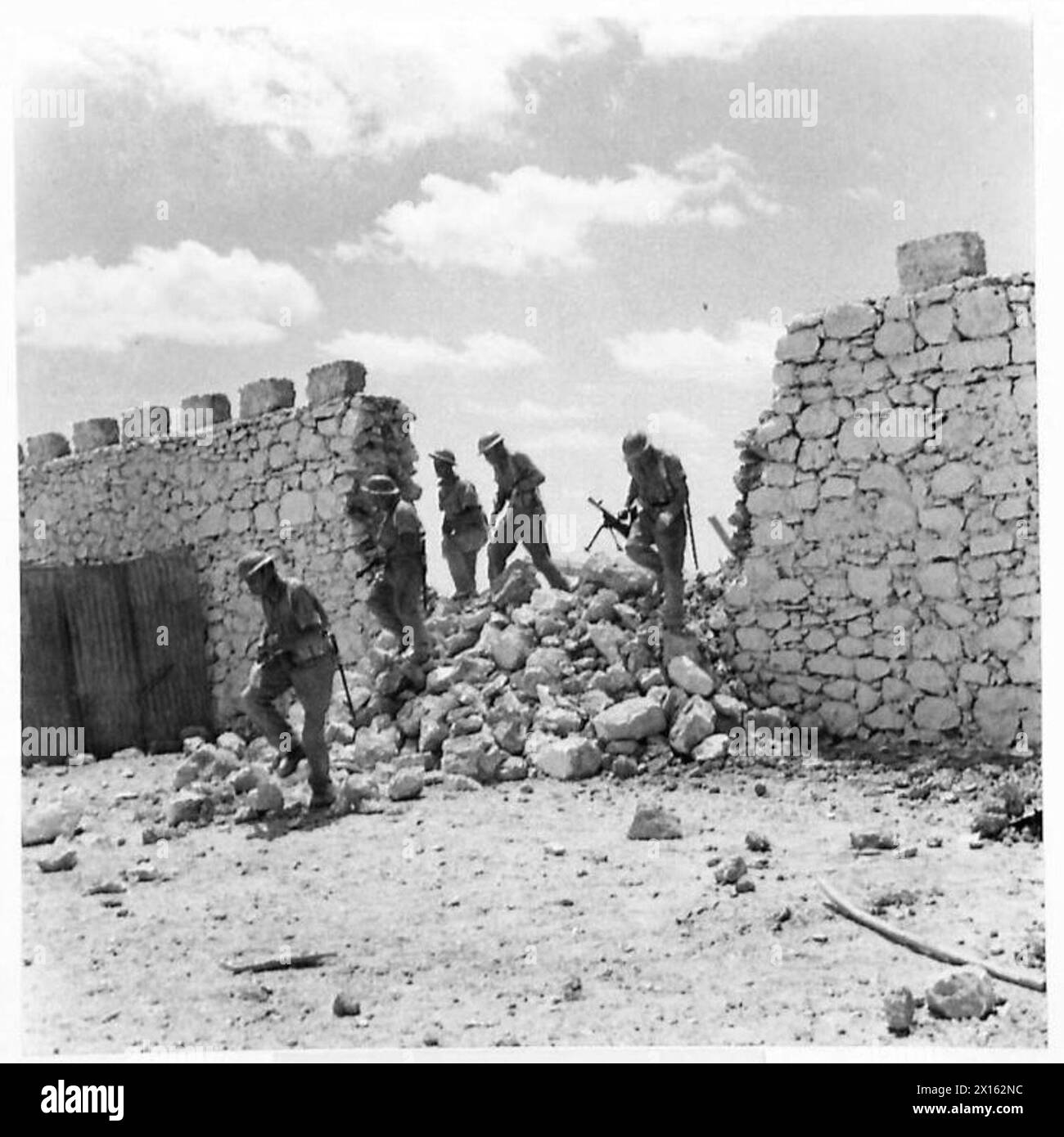 SCENES IN A RUINED FORT WHICH IS NOW IN BRITISH HANDS AFTER FIERCE ...