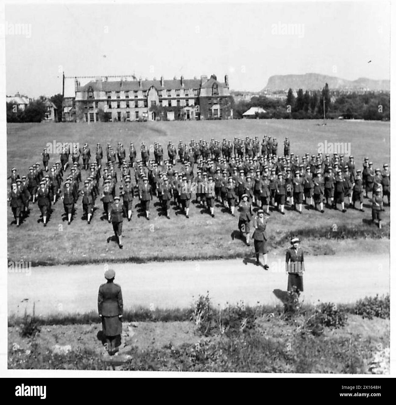 AN A.T.S. OFFICER CADET TRAINING UNIT - A rehearsal for passing-out ...