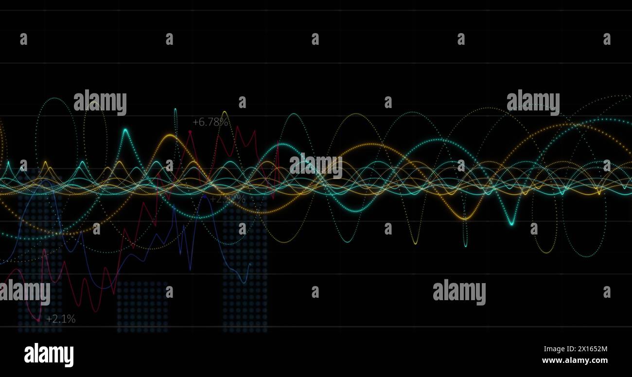 Image of data processing over digital human Stock Photo