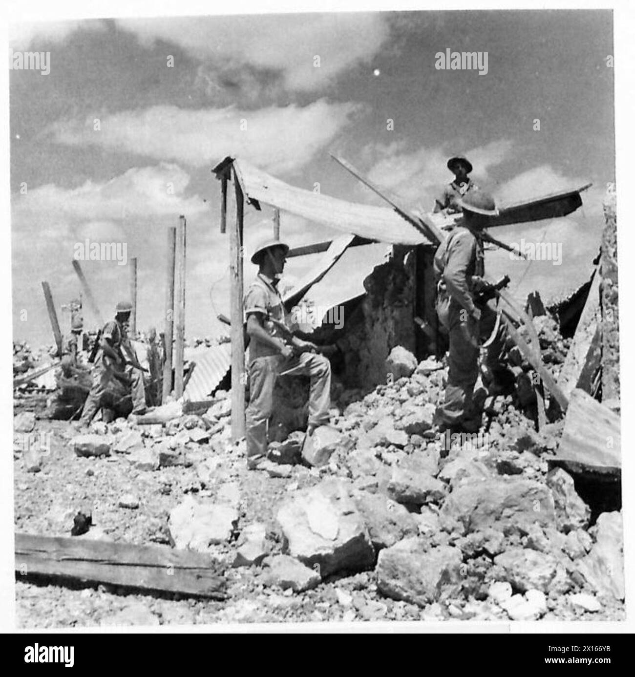 SCENES IN A RUINED FORT WHICH IS NOW IN BRITISH HANDS AFTER FIERCE ...