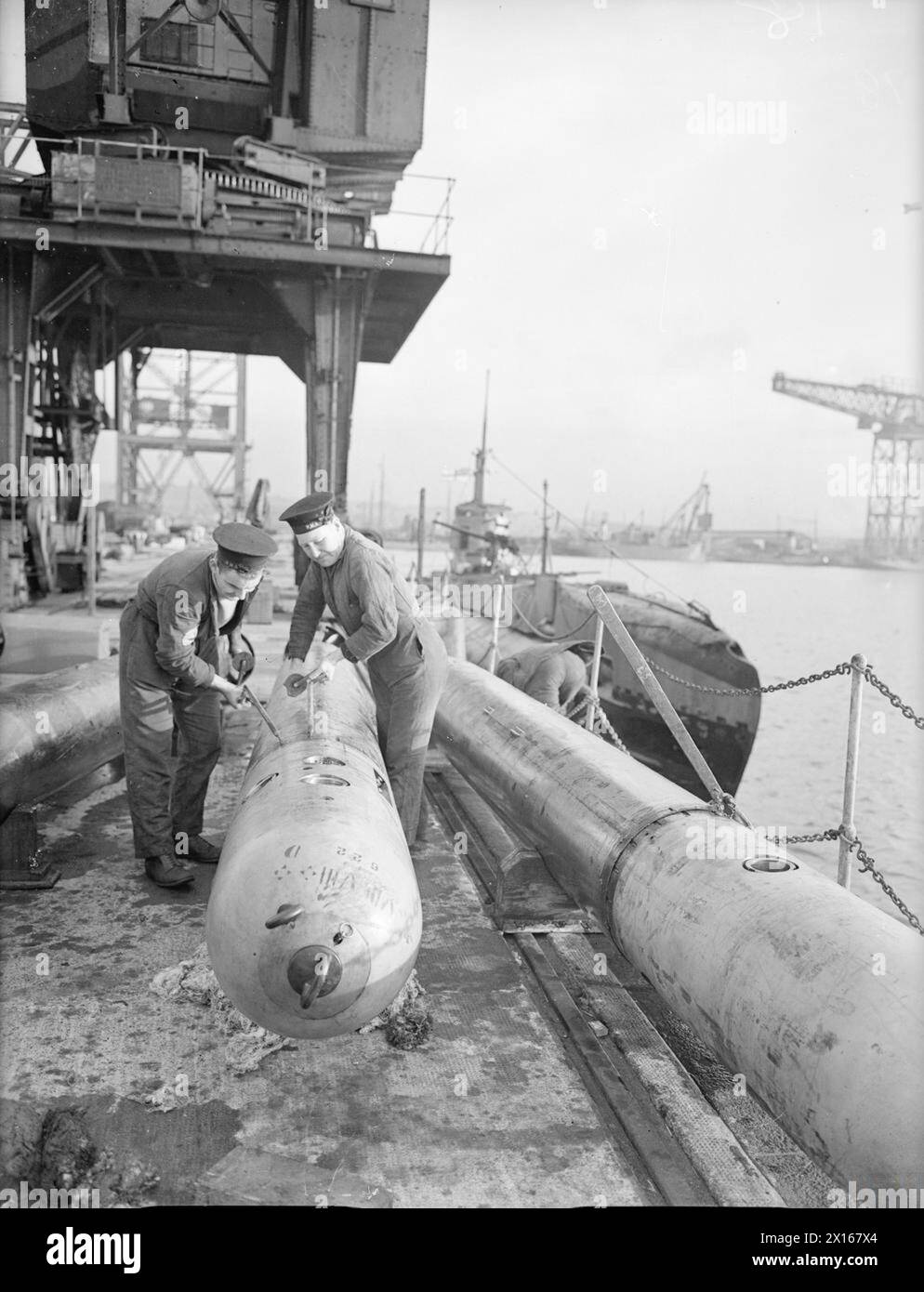 HM SUBMARINE SNAPPER GOES OUT ON TORPEDO FIRING PRACTICE. 1940, ON ...