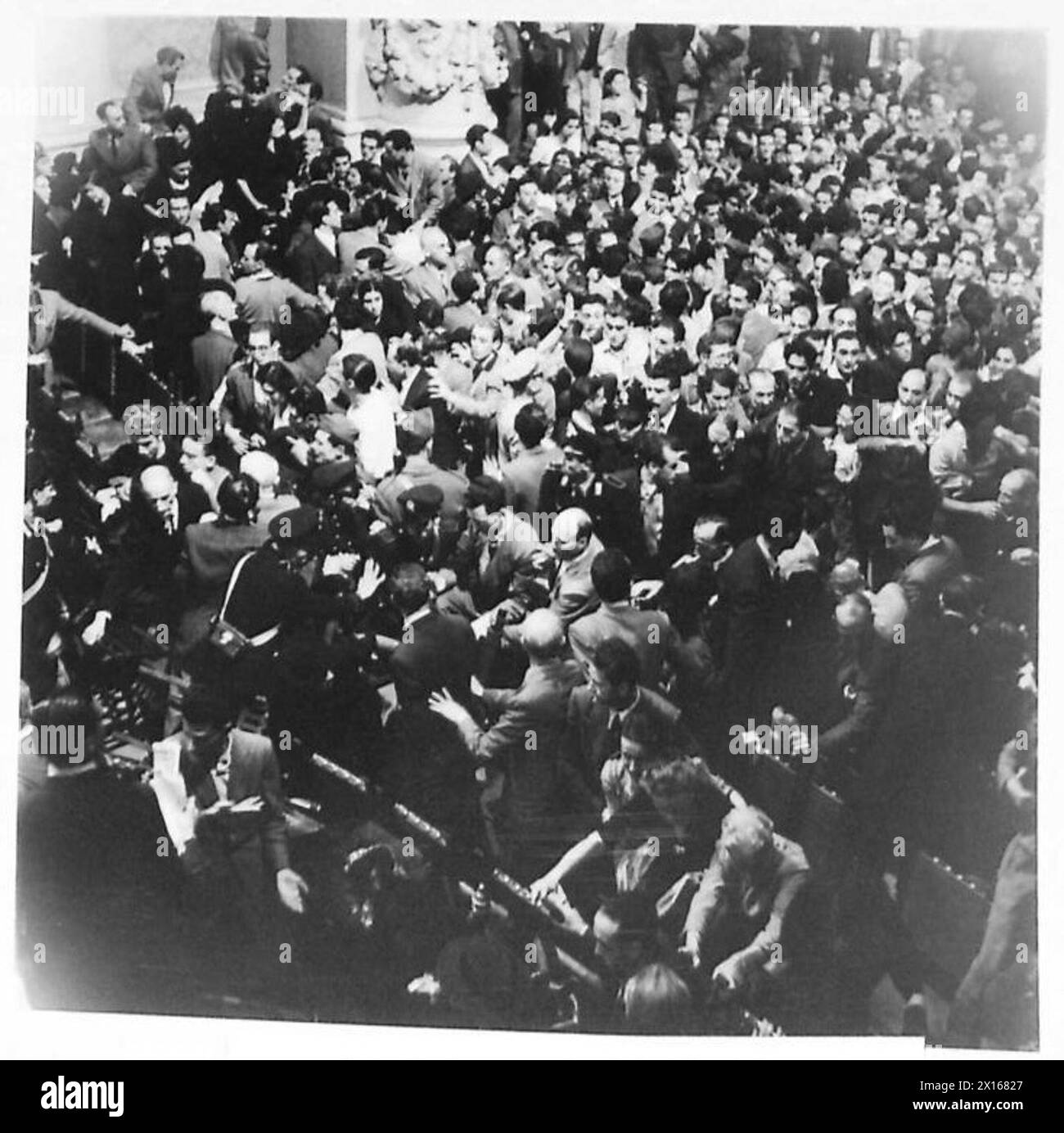 Scenes from the trial of a fascist ex-chief of police at the Palace of ...