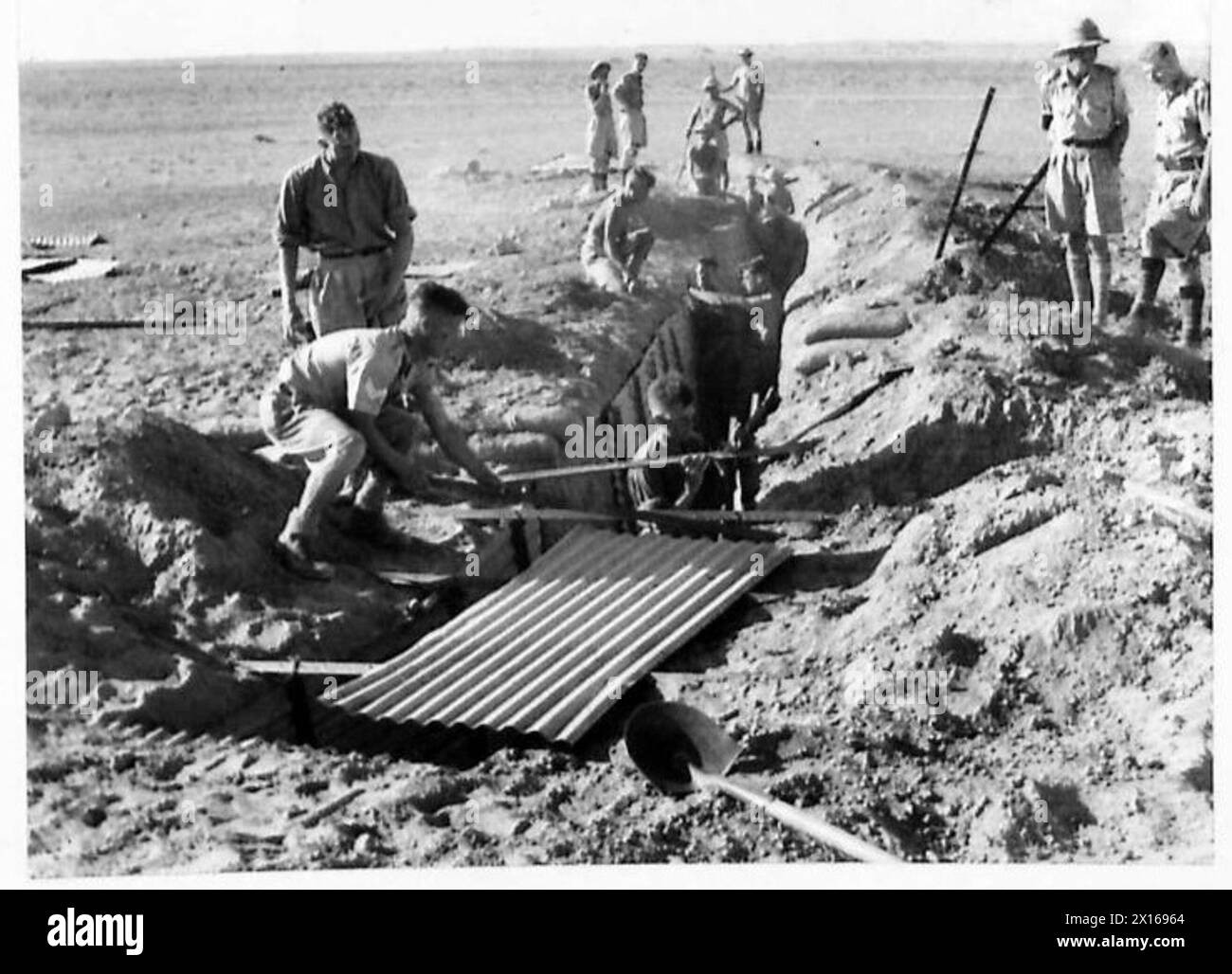 Personnel are digging and re-vetting trenches for defensive and ...