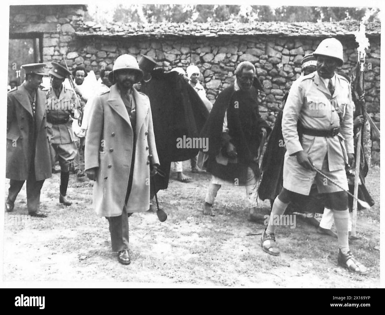HAILLE SALASSIE ENTERS ADDIS ABABA - The Emperor leaving Ontotto Church ...