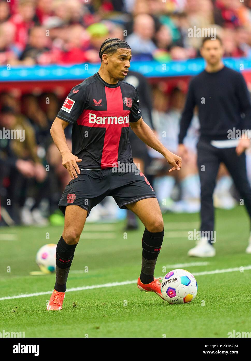 Amine Adli, Lev 21   in the match BAYER 04 LEVERKUSEN - SV WERDER BREMEN 5-0   on April 14, 2024 in Leverkusen, Germany. Season 2023/2024, 1.Bundesliga,, matchday 29, 29.Spieltag Photographer: ddp images / star-images    - DFL REGULATIONS PROHIBIT ANY USE OF PHOTOGRAPHS as IMAGE SEQUENCES and/or QUASI-VIDEO - Stock Photo