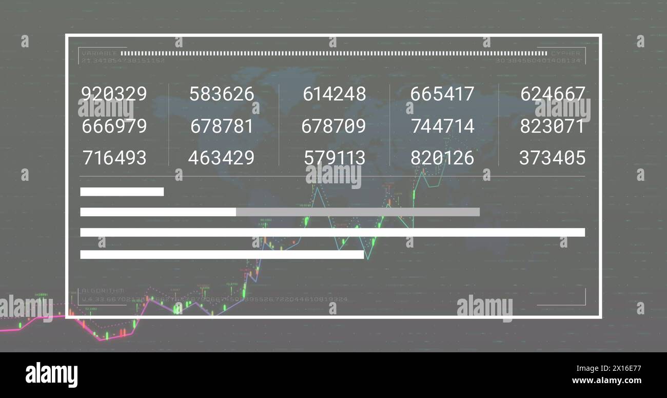 Image of statistics and data processing Stock Photo