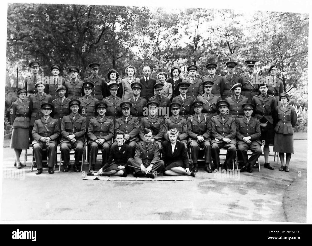 negative - Group of the Directorate of S.W.V British Army Stock Photo