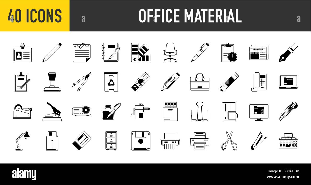 Materials for writing Stock Vector Images - Alamy