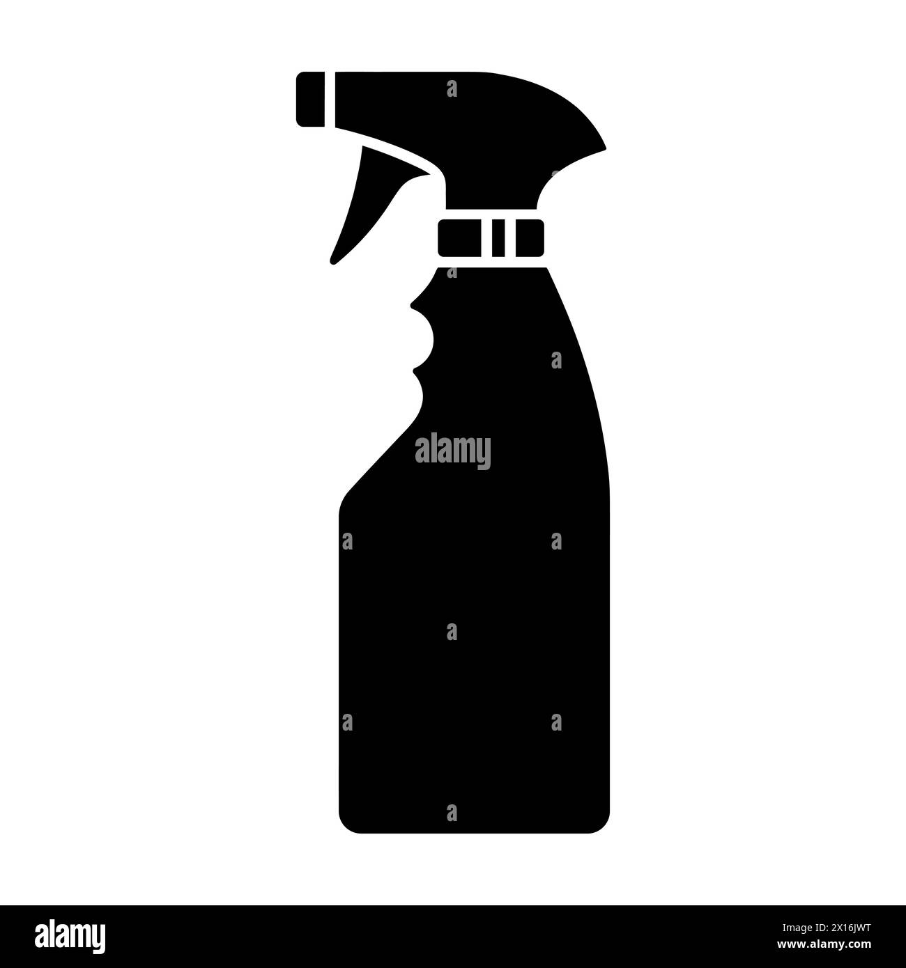 Spray bottle icon. Black spray bottle symbol in flat graphic design