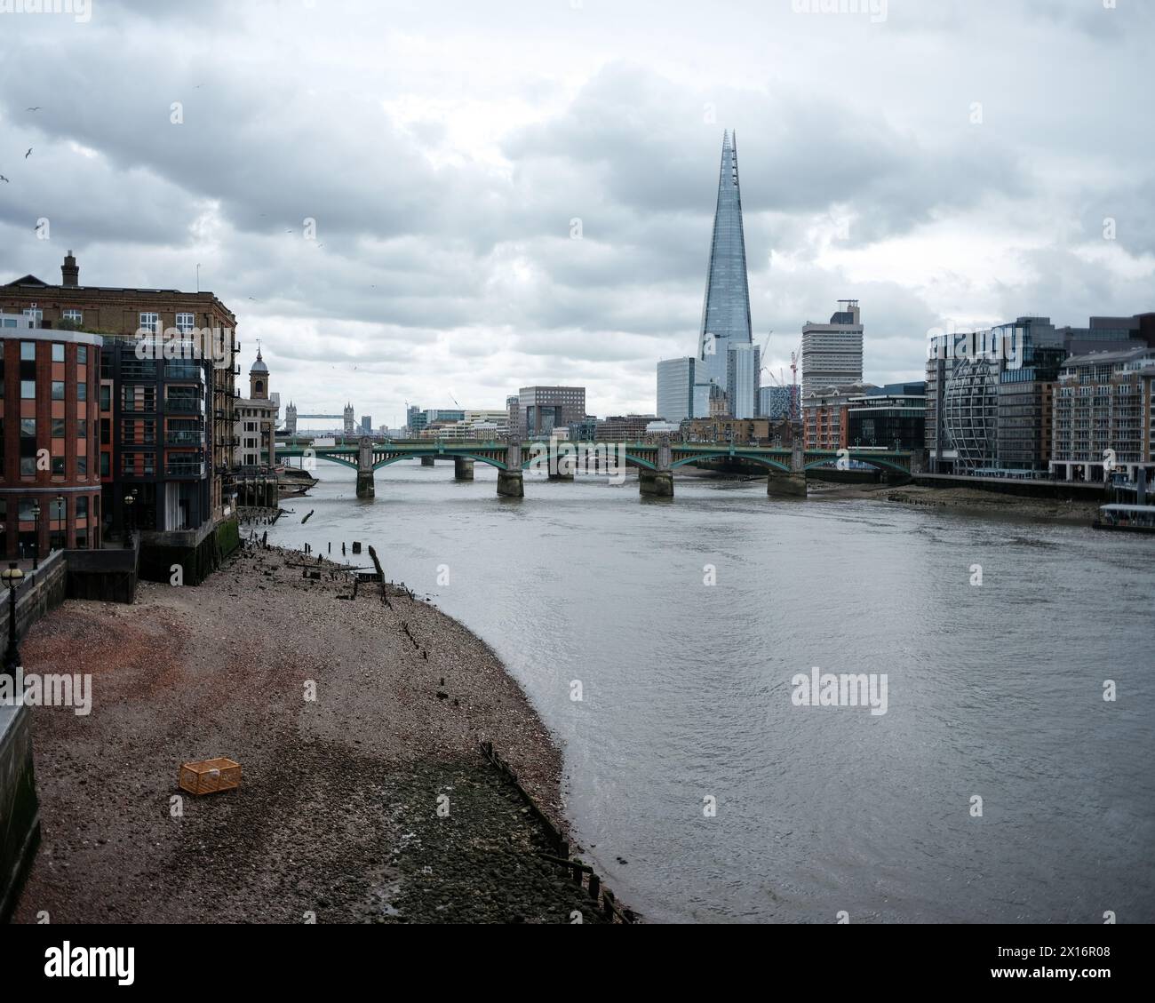 The Shard, also referred to as the Shard London Bridge and formerly London Bridge Tower, is a pyramid-shaped 72-storey mixed-use development Stock Photo