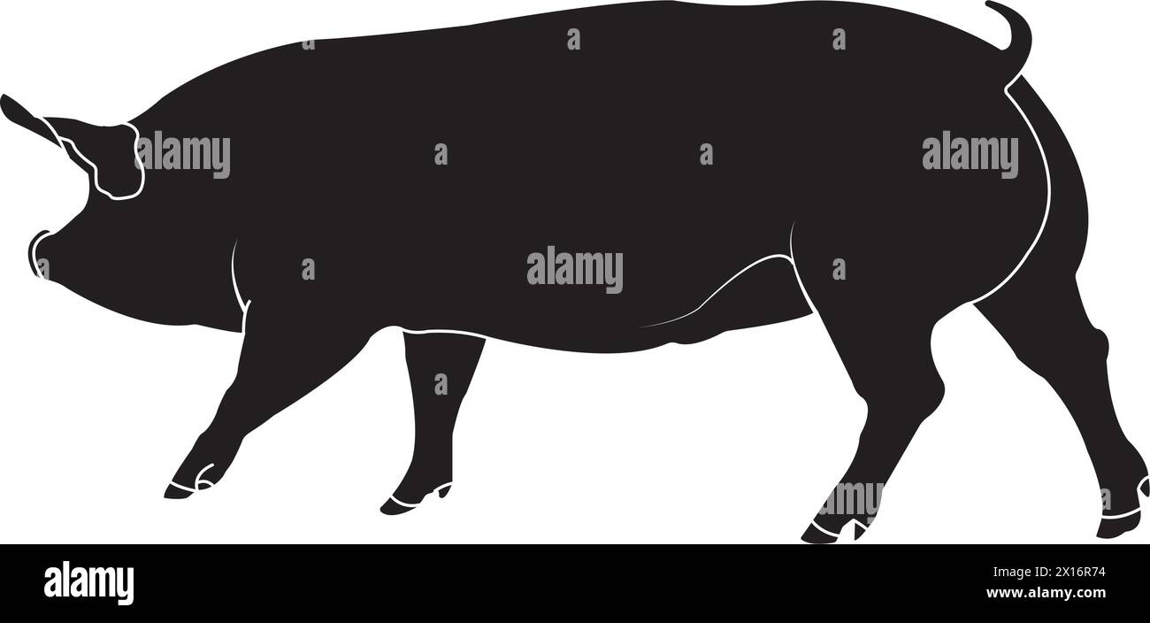 Chinese bbq pork vector Stock Vector Images - Alamy