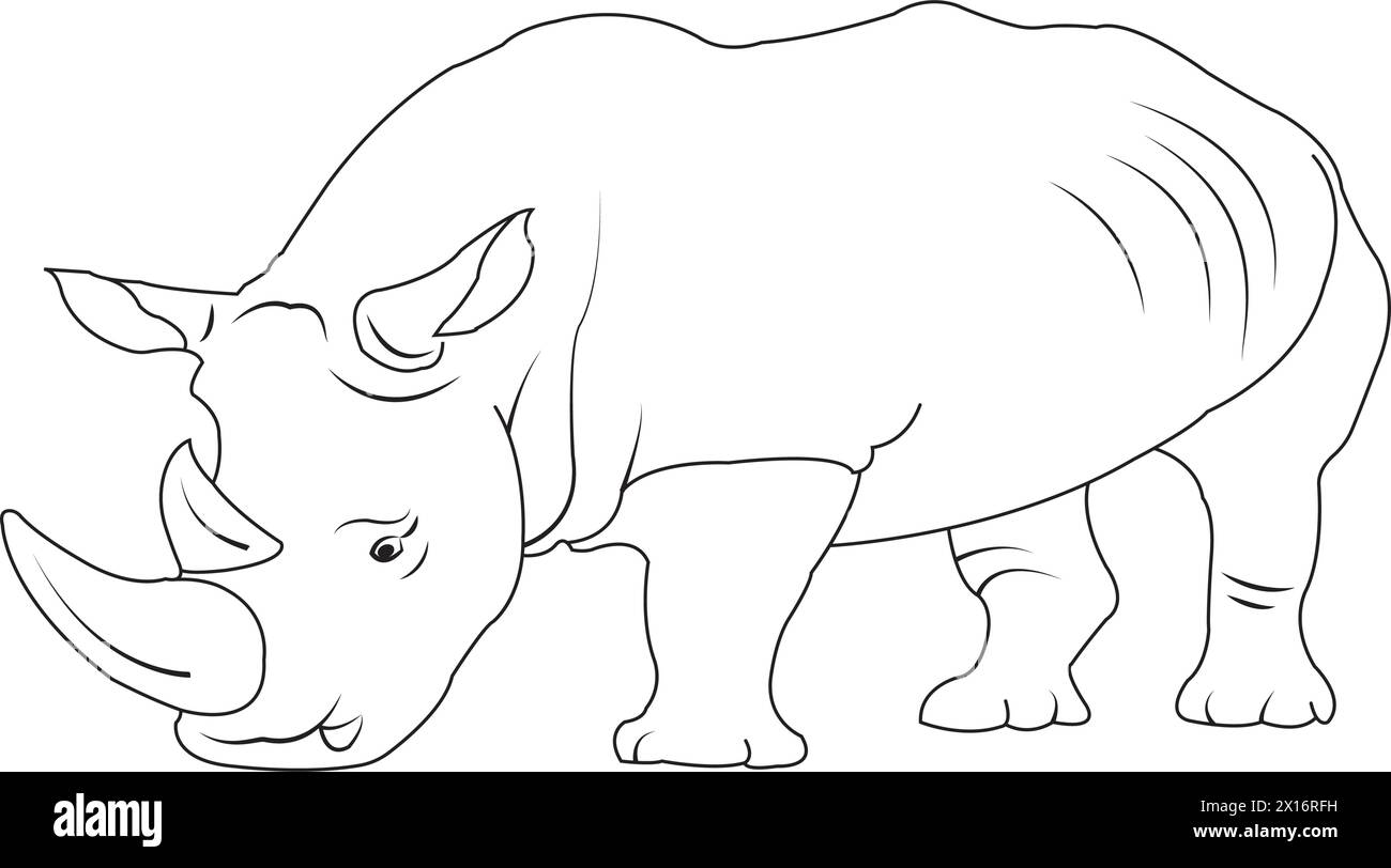 Rhino icon vector illustration symbol design Stock Vector