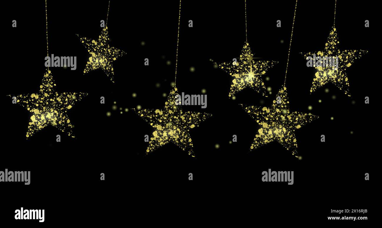 Golden stars black background hi-res stock photography and images - Alamy