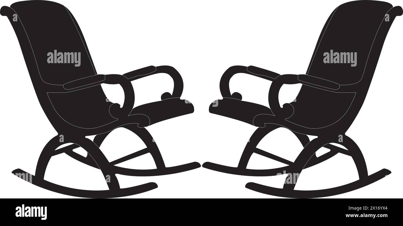 Porch rocking chair Stock Vector Images - Alamy