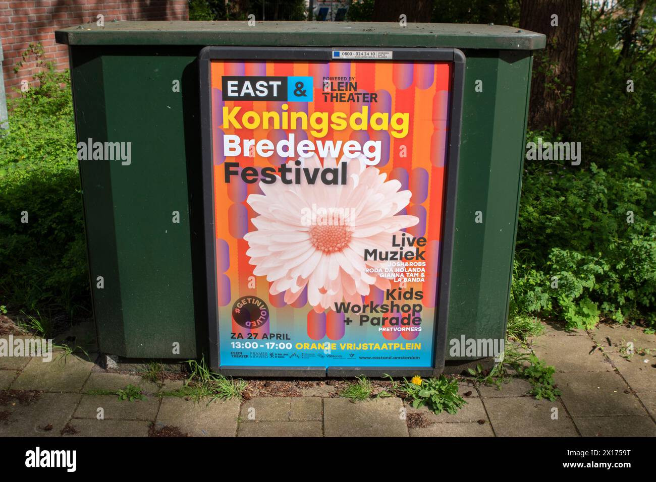 Billboard Plein Theater Koningsdag Bredeweg Festival At Amsterdam The Netherlands 13-4-2024 Stock Photo