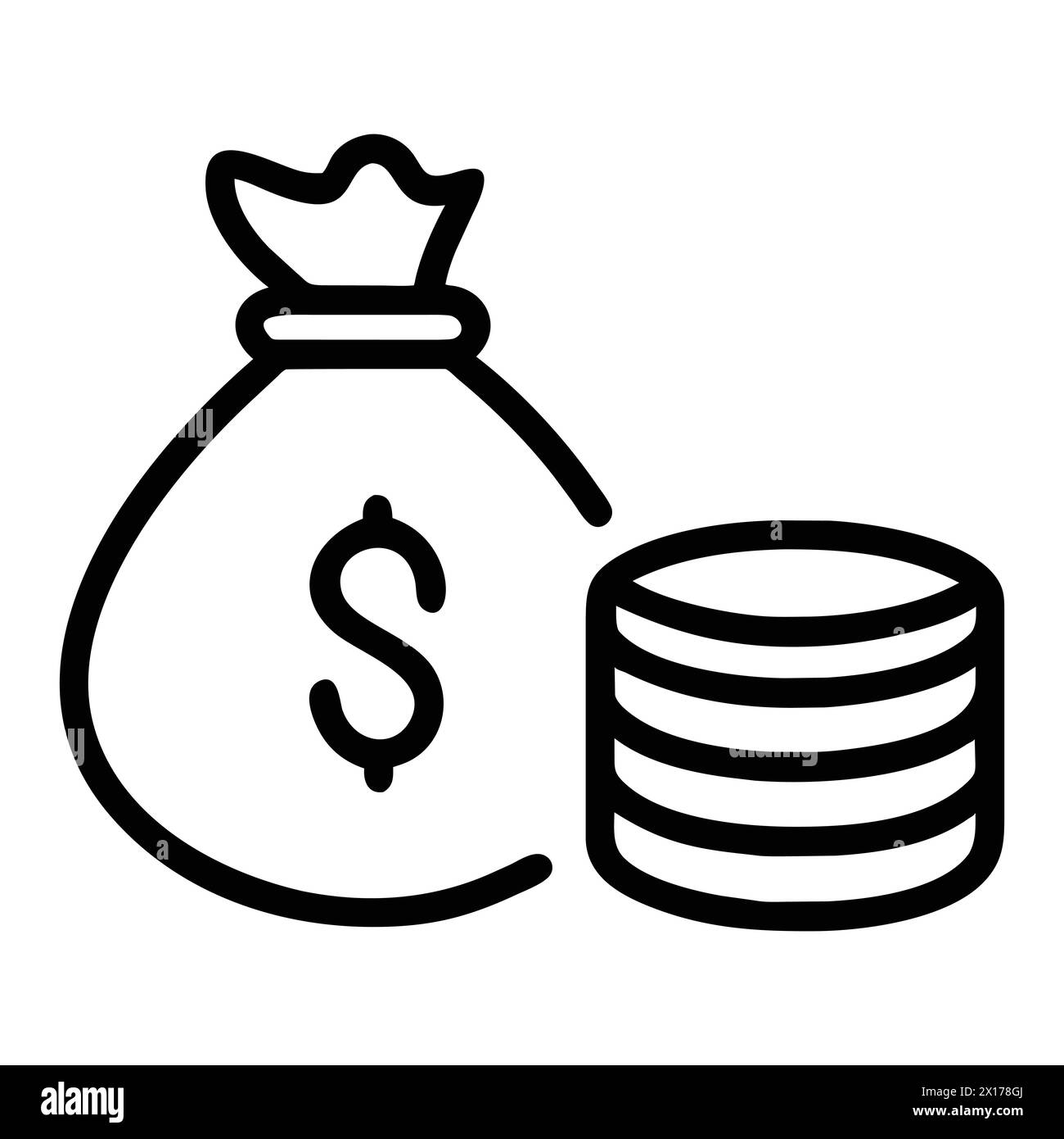 'Personal Finance Management: Stacked Coins in Savings' Stock Vector
