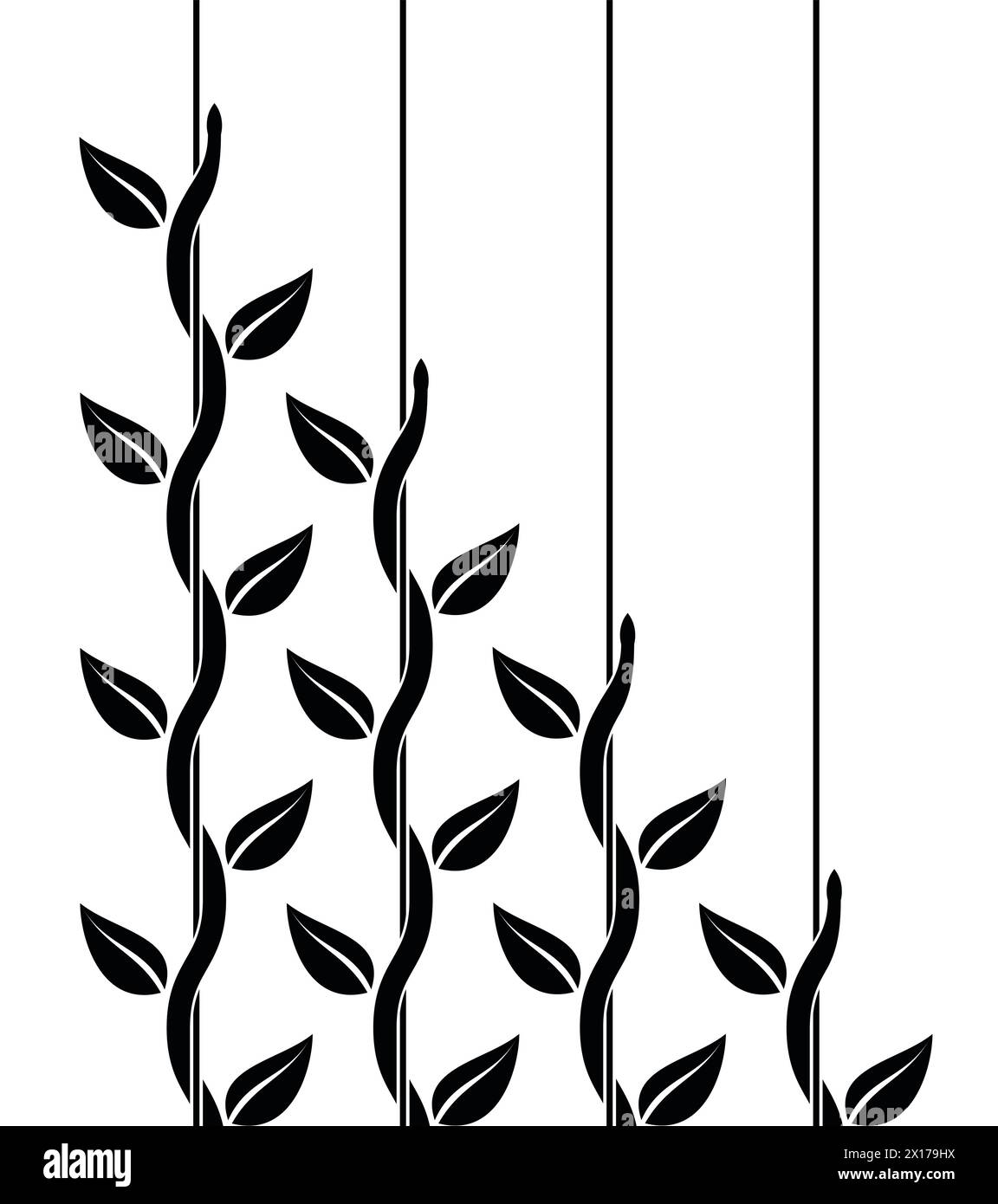 vector leadership or competition concept with climbing plants with