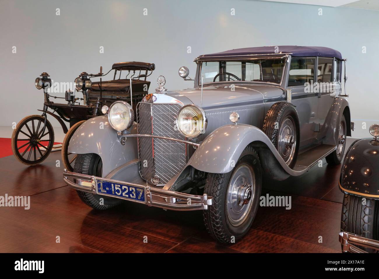 Mercedes-Benz 770 Großer Mercedes, Mercedes-Benz Museum, Stuttgart, Baden-Württemberg, Deutschland *** Mercedes Benz 770 Large Mercedes, Mercedes Benz Museum, Stuttgart, Baden Württemberg, Germany Stock Photo