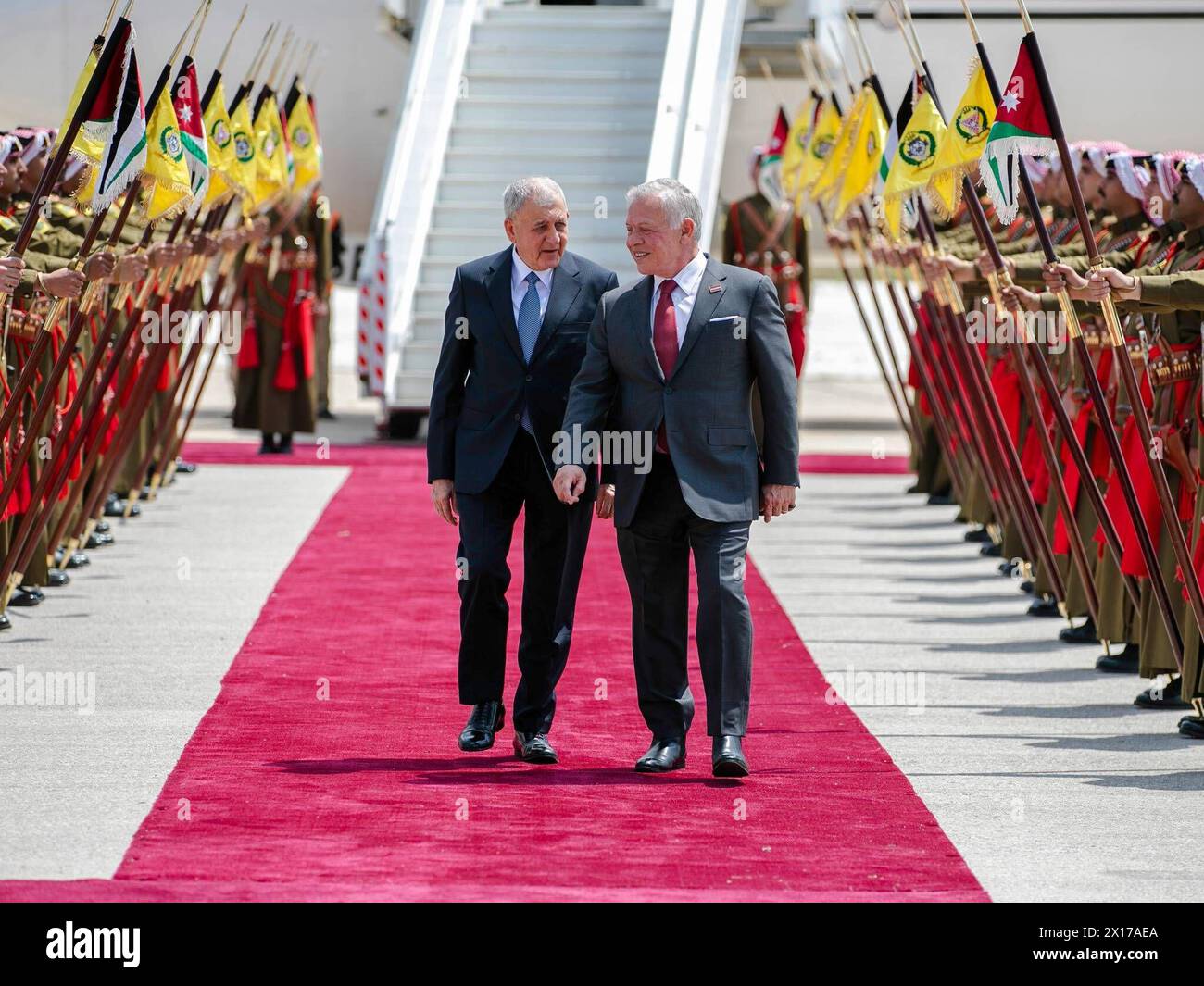 Abdullah Rashida Jordanian King Abdullah II receives Iraqi President Abdul Latif Rashid ...