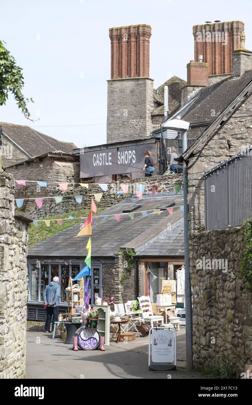 Hay-on-Wye a town of books in Powys Wales UK Backfold Stock Photo