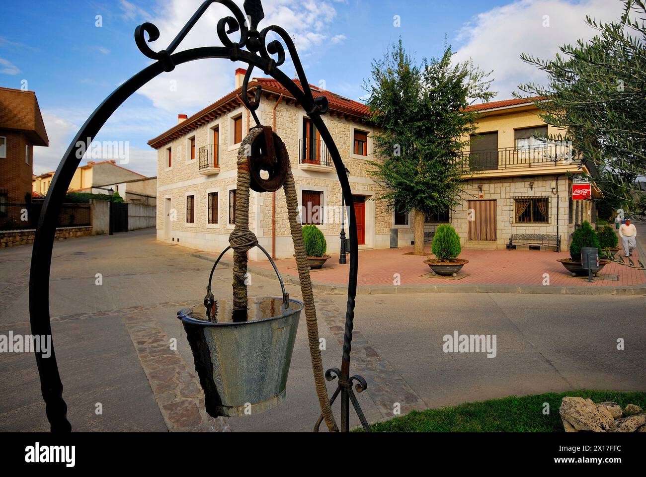 Rustic town of Torremocha del Jarama, Madrid, Spain Stock Photo