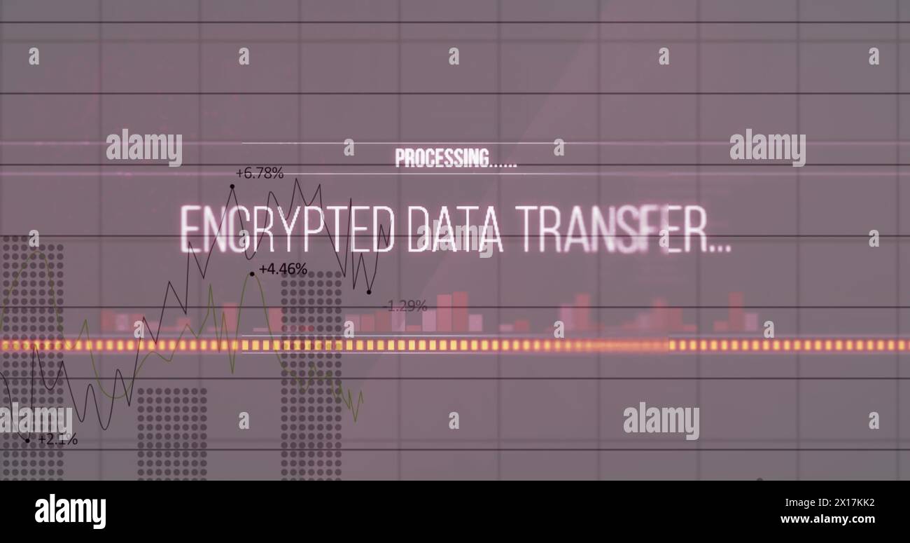 Image of data processing over white background Stock Photo