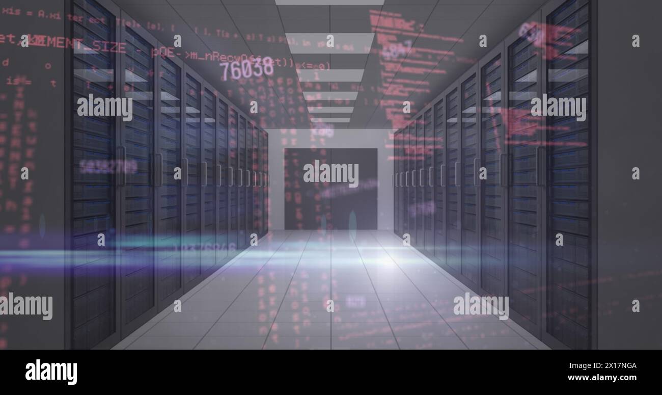 Image of data processing and globe on digital screen Stock Photo