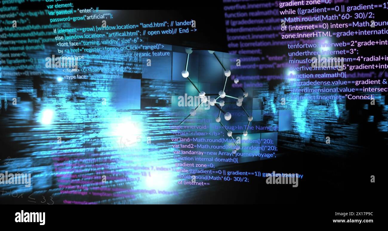 Computer data processing taking place on a transparent background Stock ...