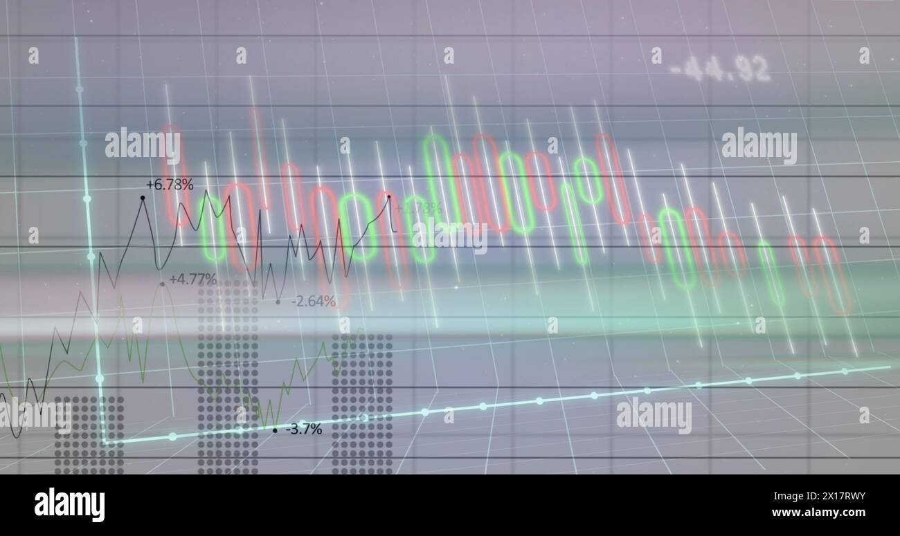 Image of data processing over white background Stock Photo