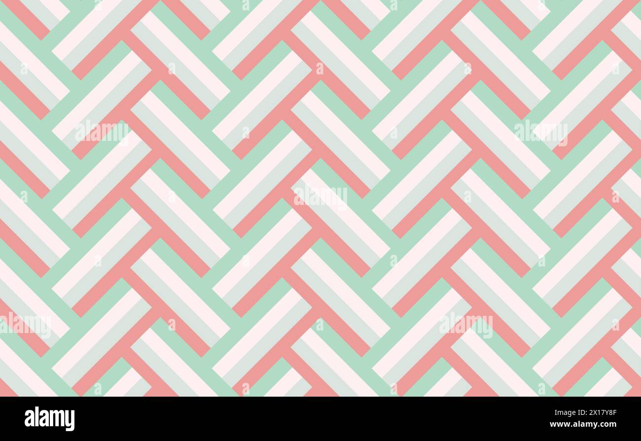 This chevron seamless vector blends pastels perfectly for textiles Stock Vector