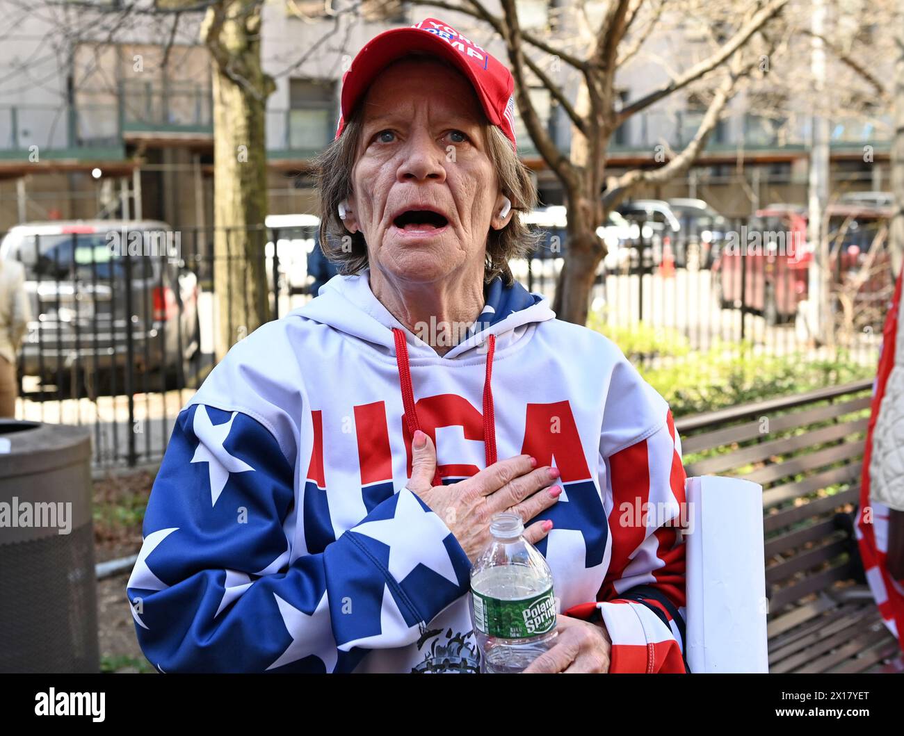 New York, USA. April 15, 2024, New York, New York, USA Protesters