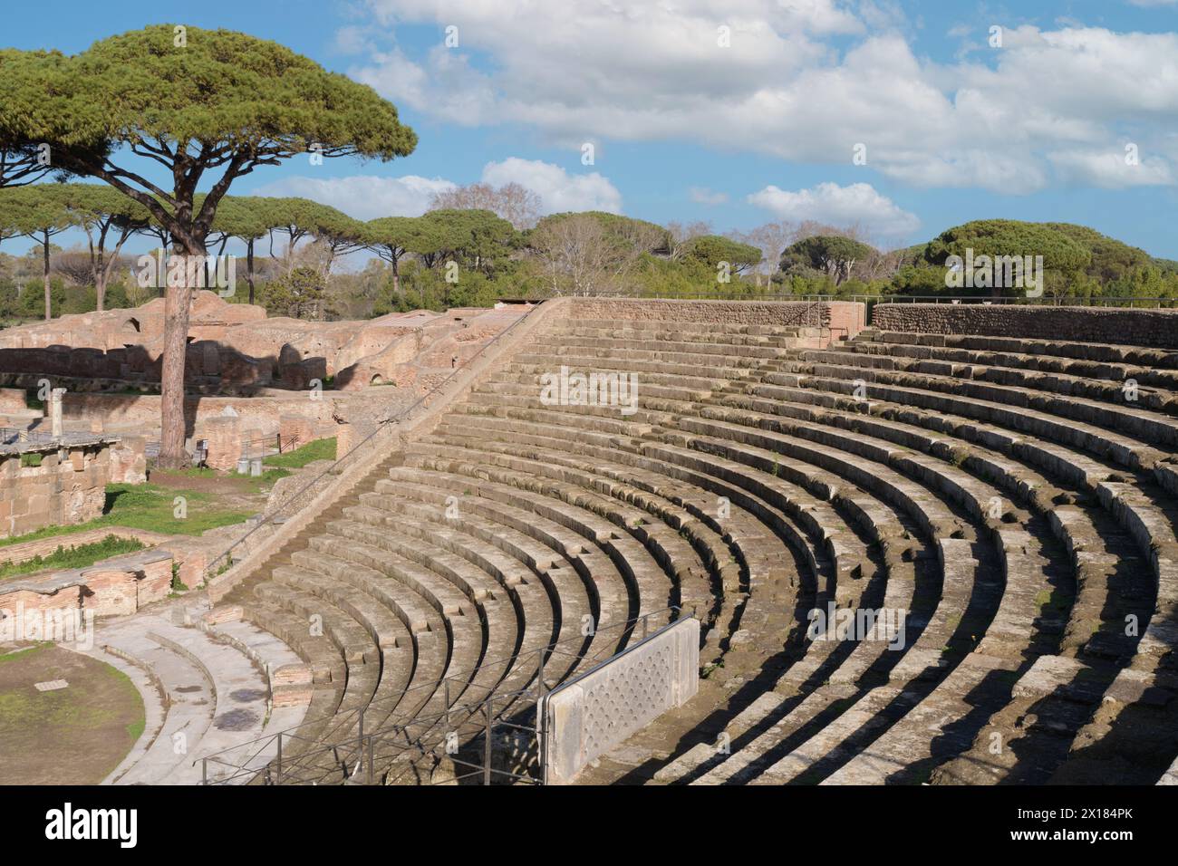 The Ancient Roman theatre in Ostia Antica. Rome, Latium, Italy Stock ...