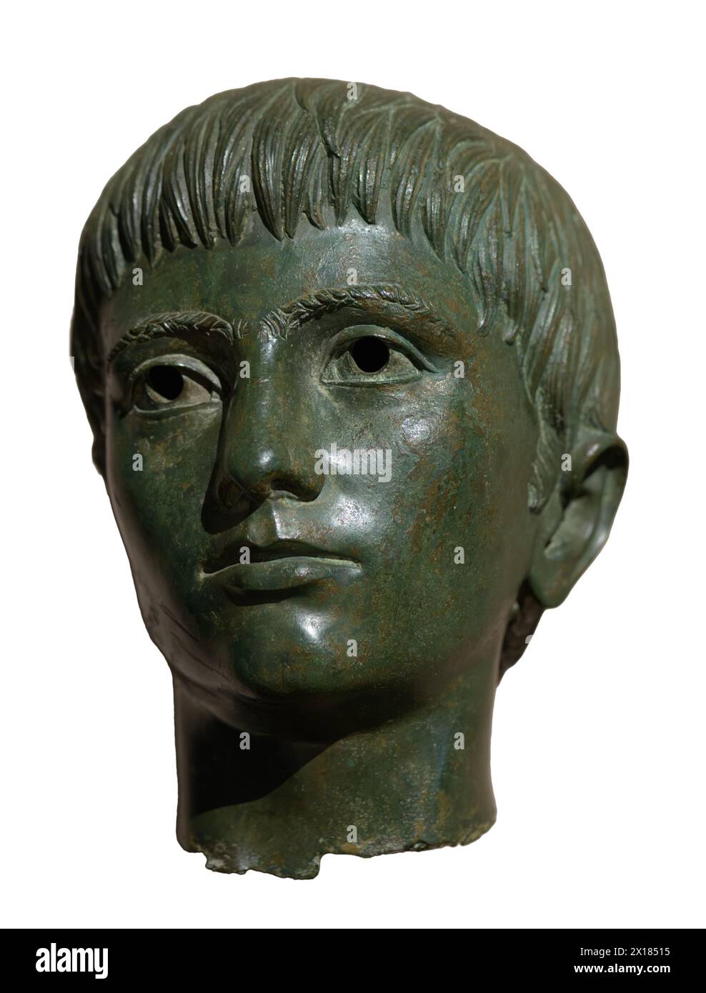 Bronze head of a youth - Etruscan civilization, 4th century B.C Stock