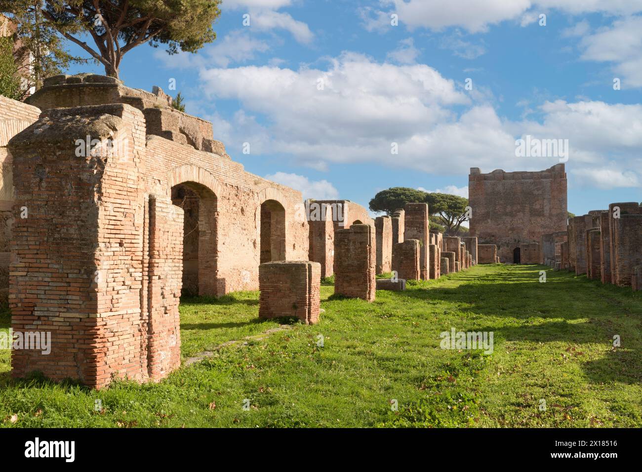 Cardo Maximus in Ostia Antica. Ruins of ancient roman city and port ...