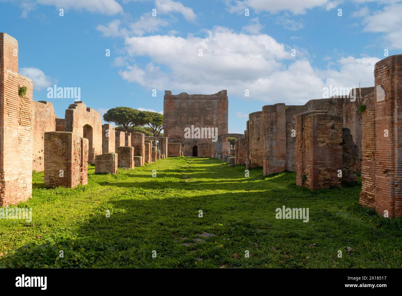 Cardo Maximus in Ostia Antica. Ruins of ancient roman city and port ...