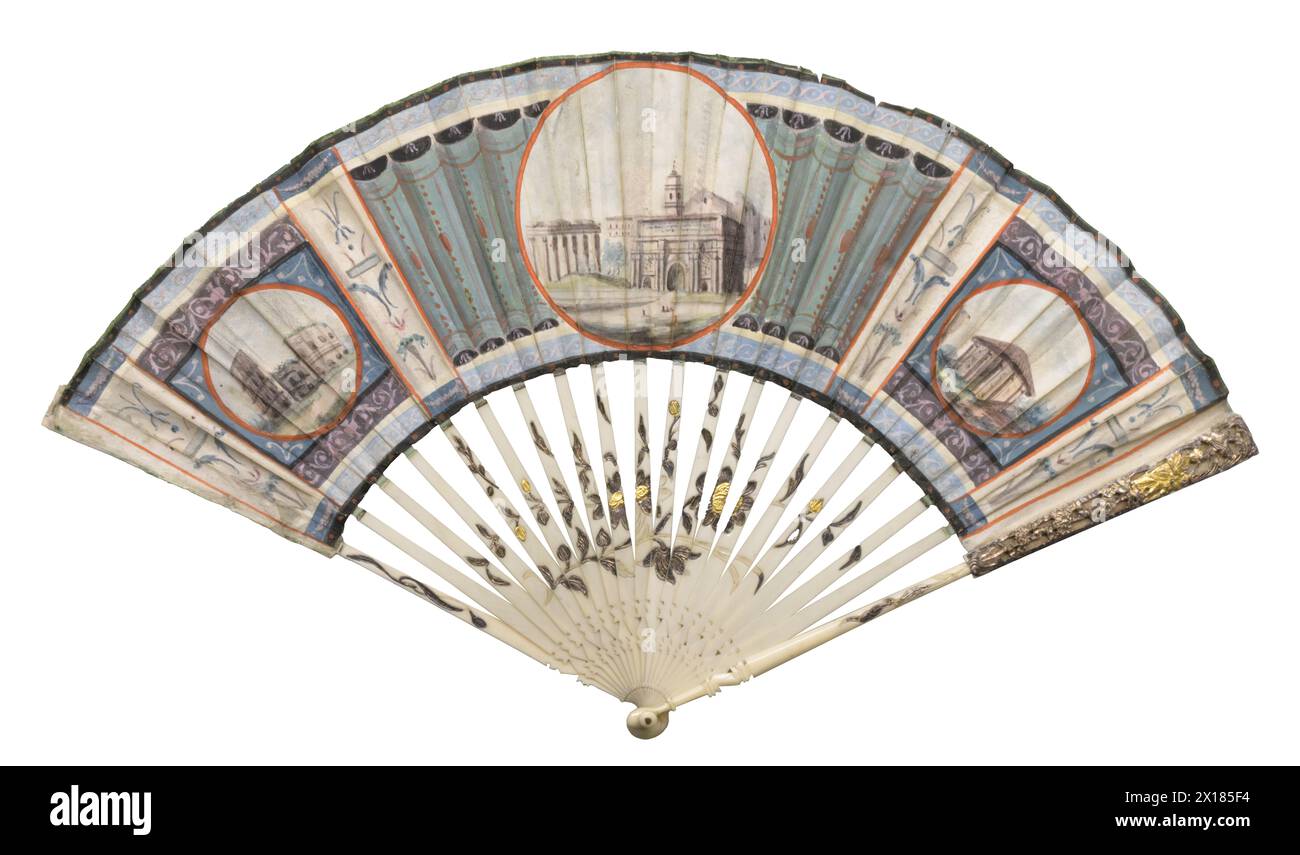 Folding fan from Padova, Italy Stock Photo