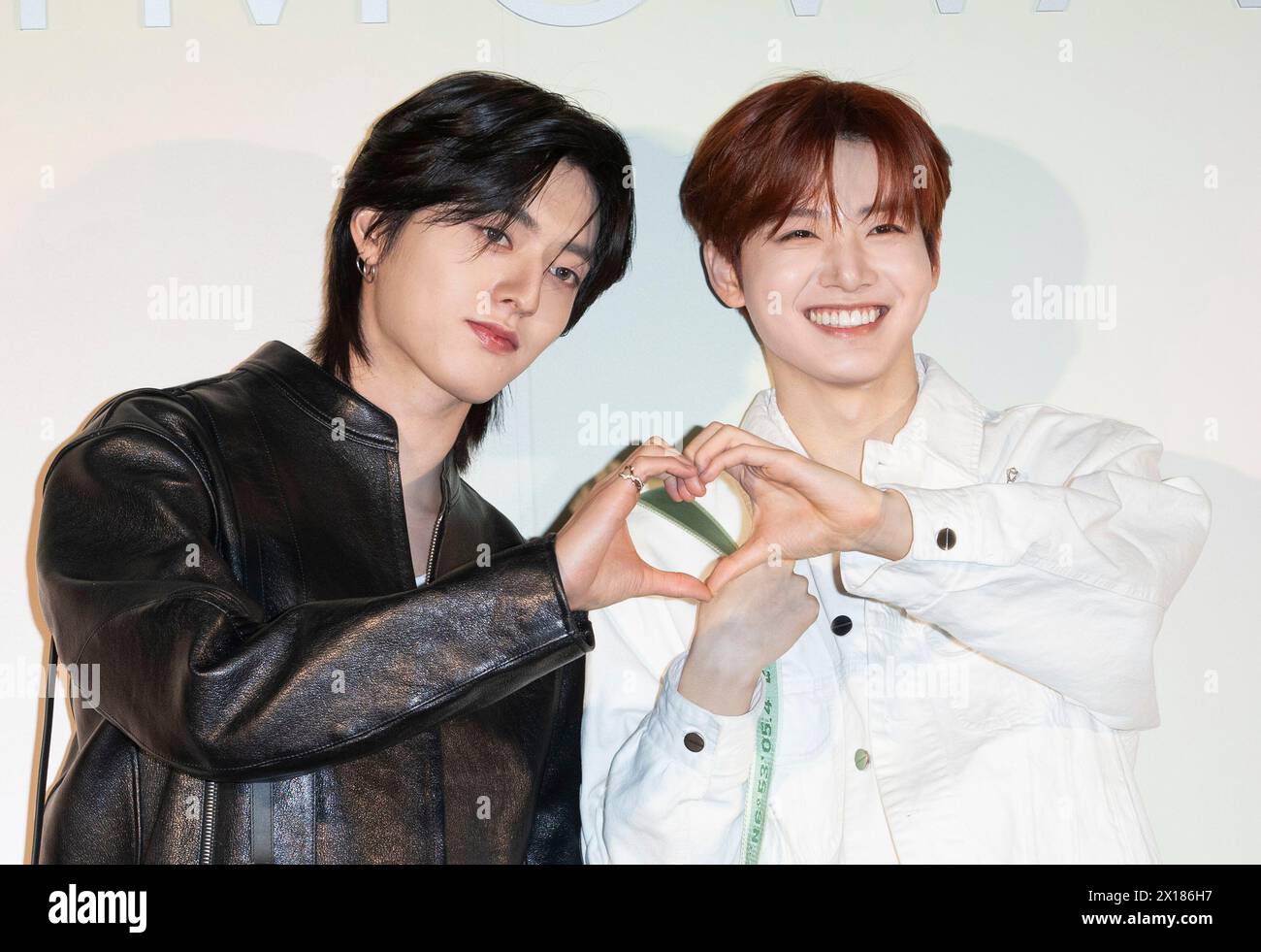 15 April 2024 – Seoul, South Korea: (L to R) Japanese rapper Haruto and ...