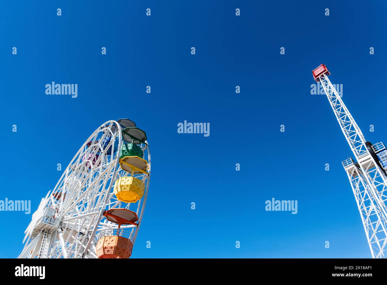 Parc d'atraccions Tibidabo amusement park in Barcelona, Spain Stock ...