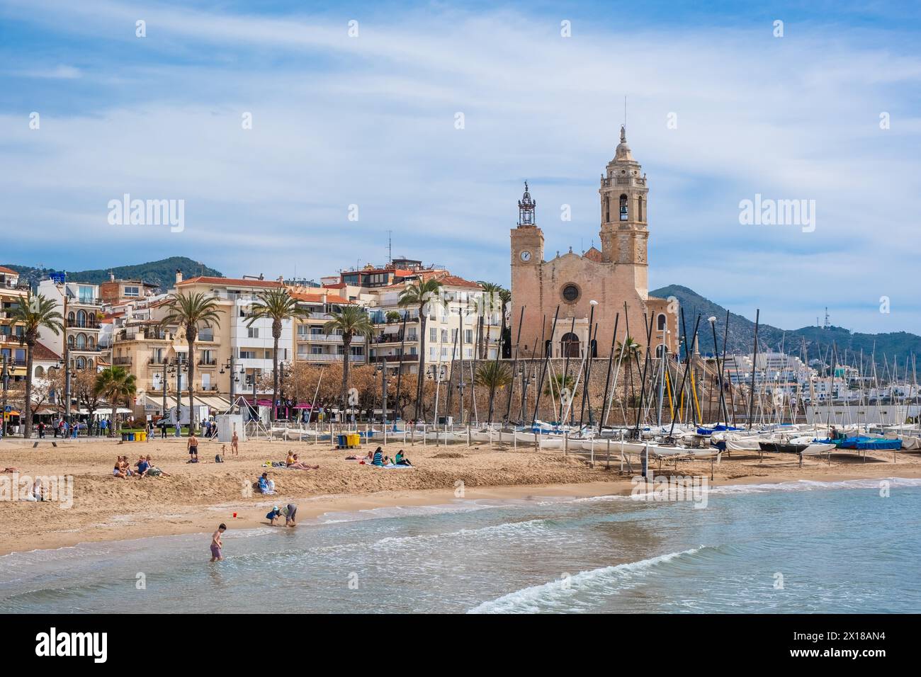 beach-and-promenade-in-sitges-spain-stock-photo-alamy