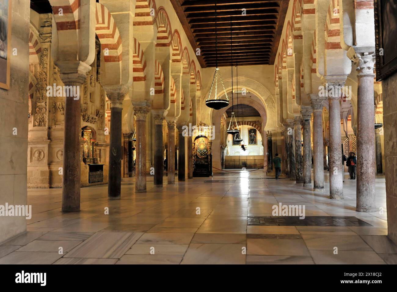 Interior, Forest of columns, Mezquita, former mosque, today cathedral