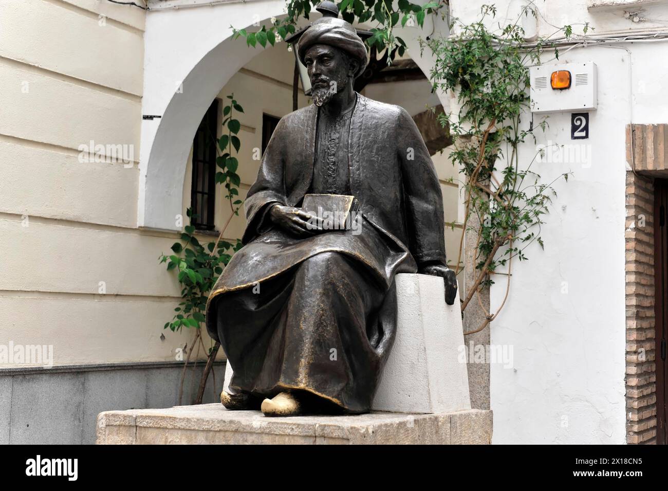 Bronze monument, Monument to Adam Riese, Cordoba, bronze statue of a ...
