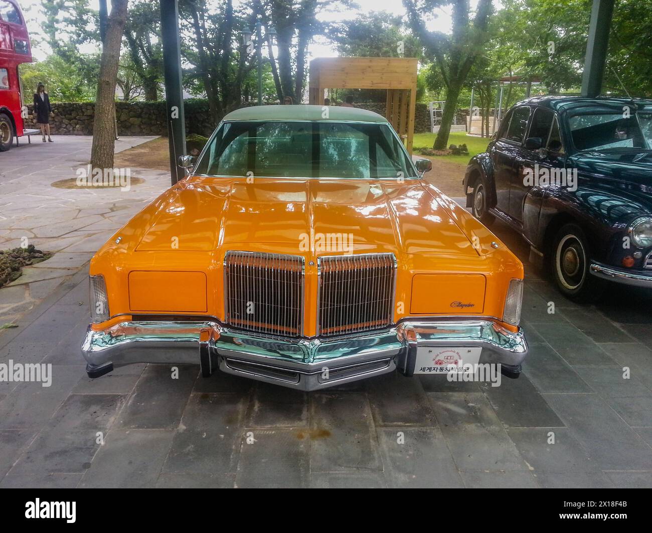 Two tone 19761977 Chrysler New Yorker 2door hardtop on display at car