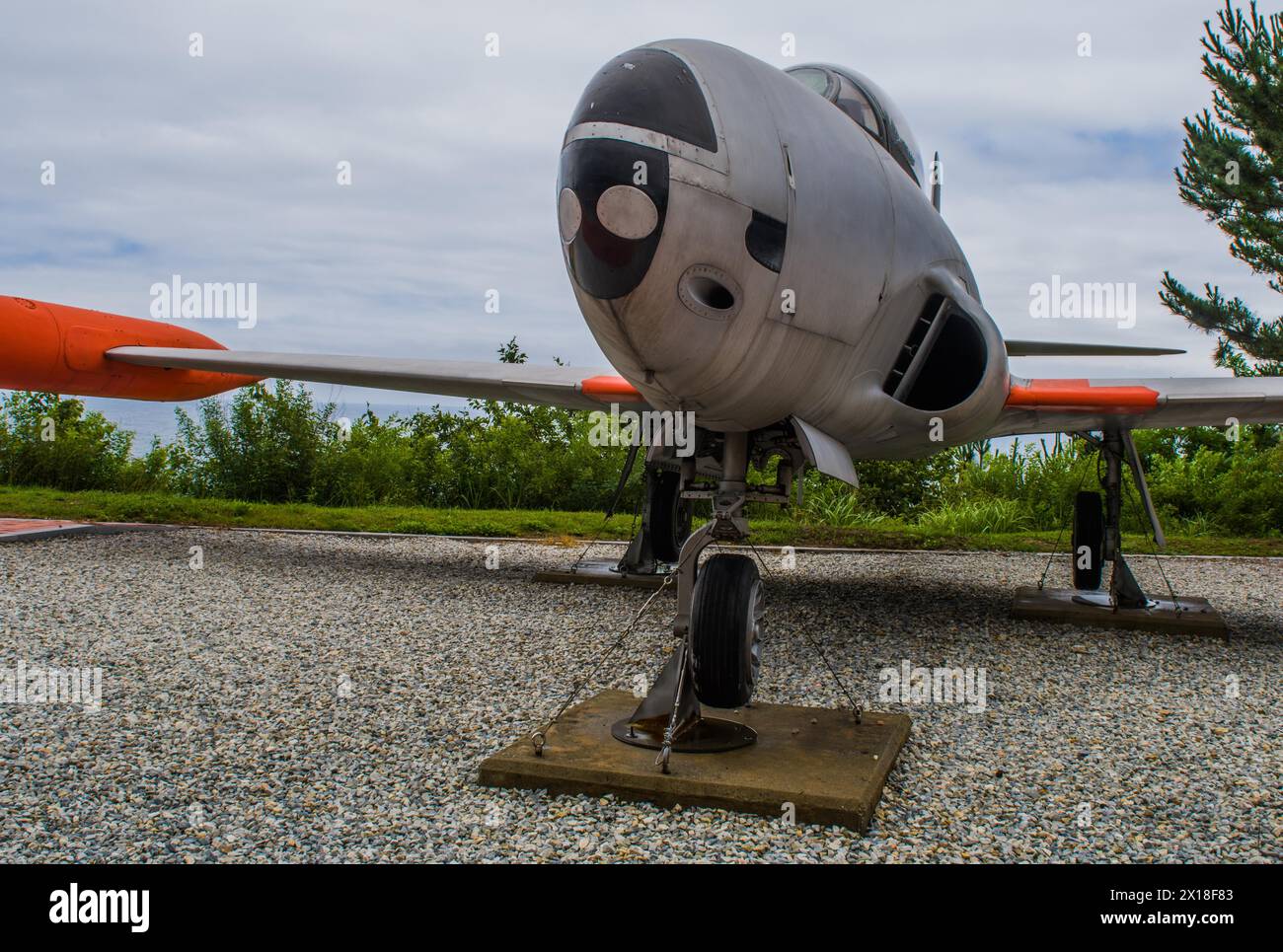 Air Force fighter jet with plexiglass canopy on display at Unification ...