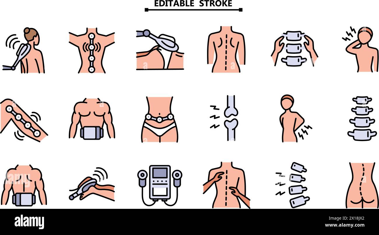 Orthopedic equipment icons set hi-res stock photography and images - Alamy