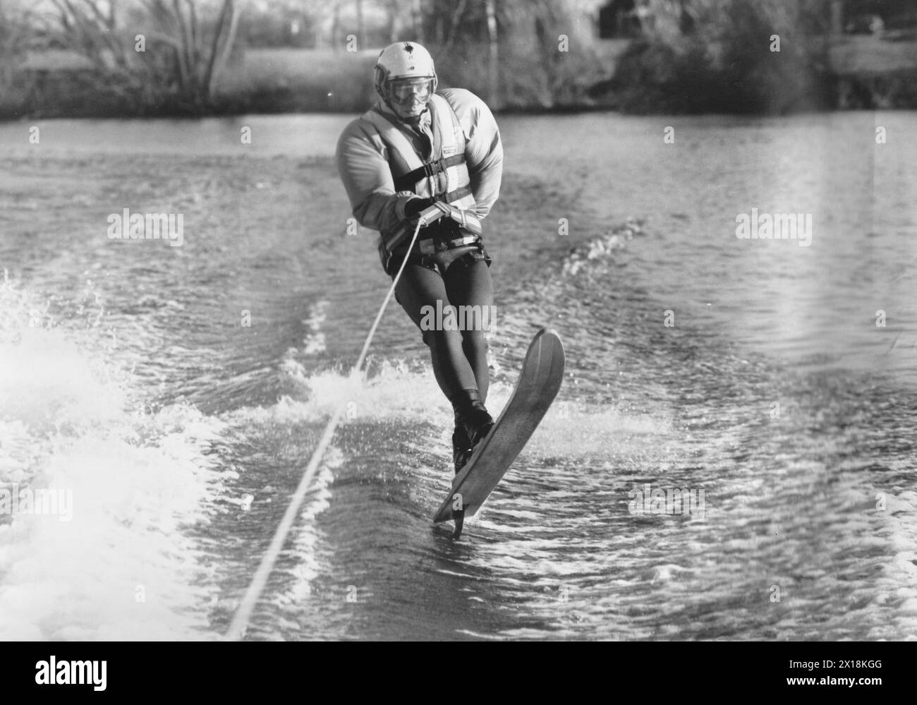 JULY 1989 . STEVE MOORE , WATER SKI RACER WOH IS TO COMPETE IN THE WORLD CHAMPIONSHIPS IN AUSTRALIA IN FEBRUARY  PIC MIKE WALKER 1989 Stock Photo