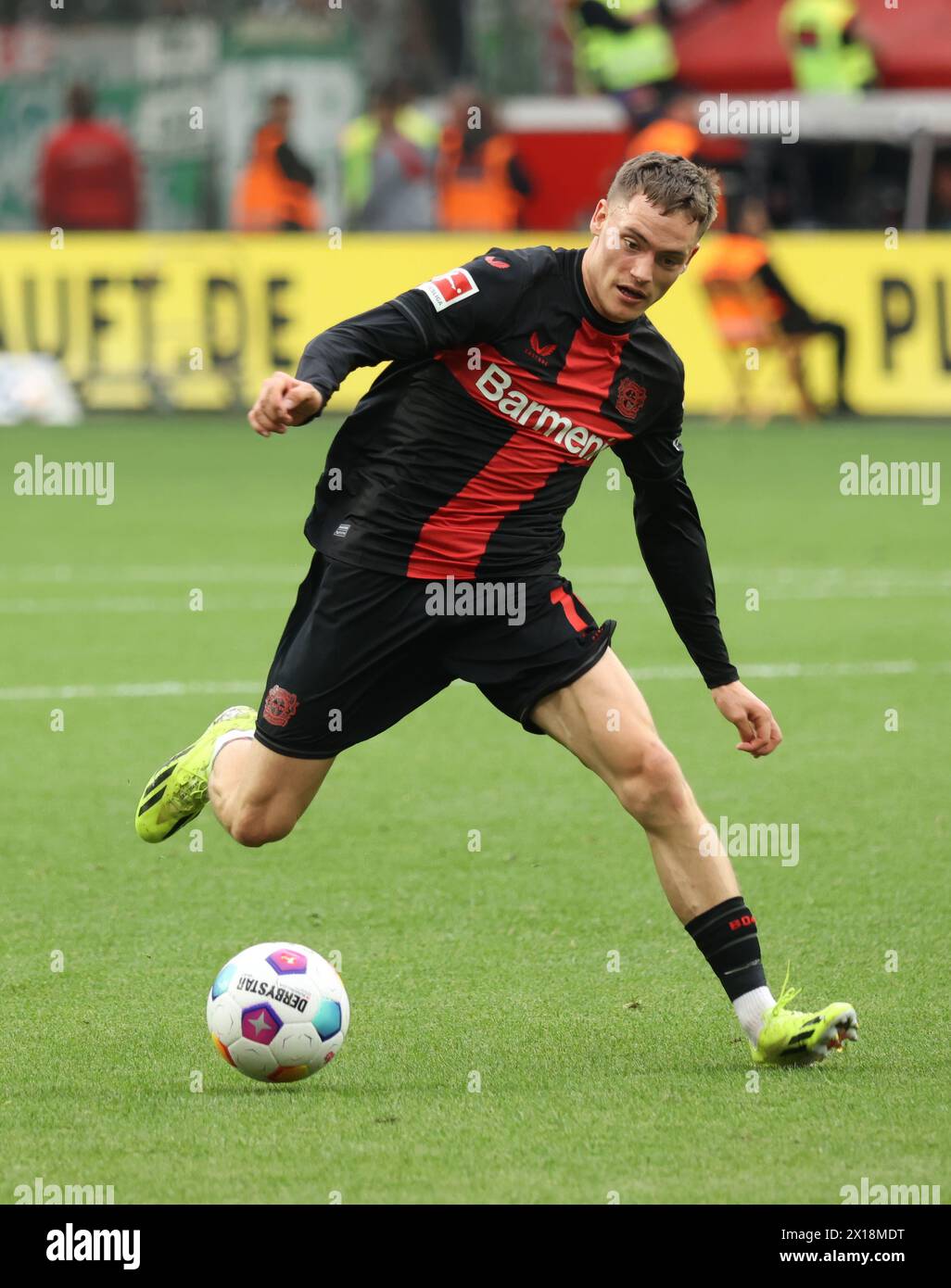 Leverkusen, Deutschland. 14th Apr, 2024. Florian Wirtz (Bayer ...