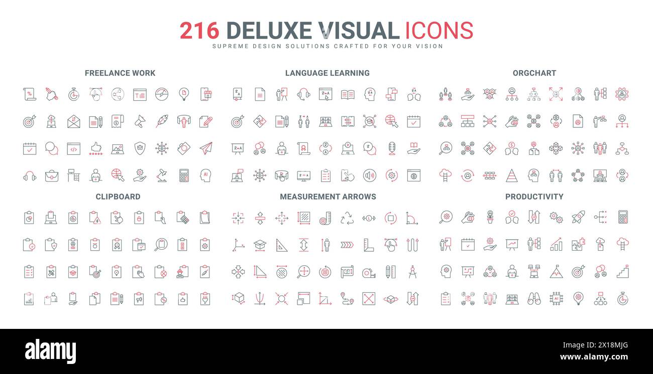 Business productivity line icons set. Corporate company department ...