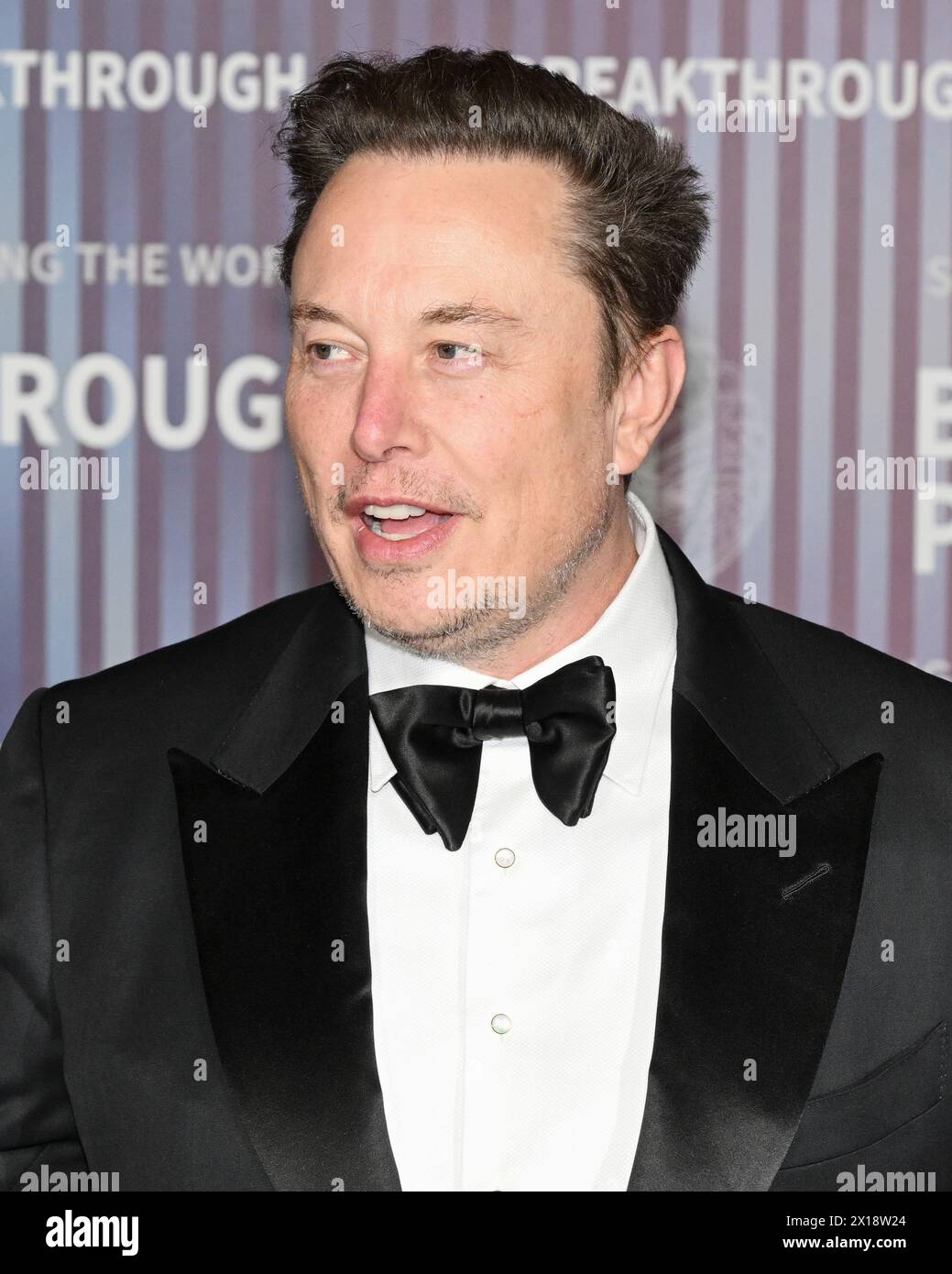 April 13, 2024, Los Angeles, California, U.S.: Elon Musk attends the 2024 Breakthrough Prize. (Credit Image: © Billy Bennight/ZUMA Press Wire) EDITORIAL USAGE ONLY! Not for Commercial USAGE! Stock Photo